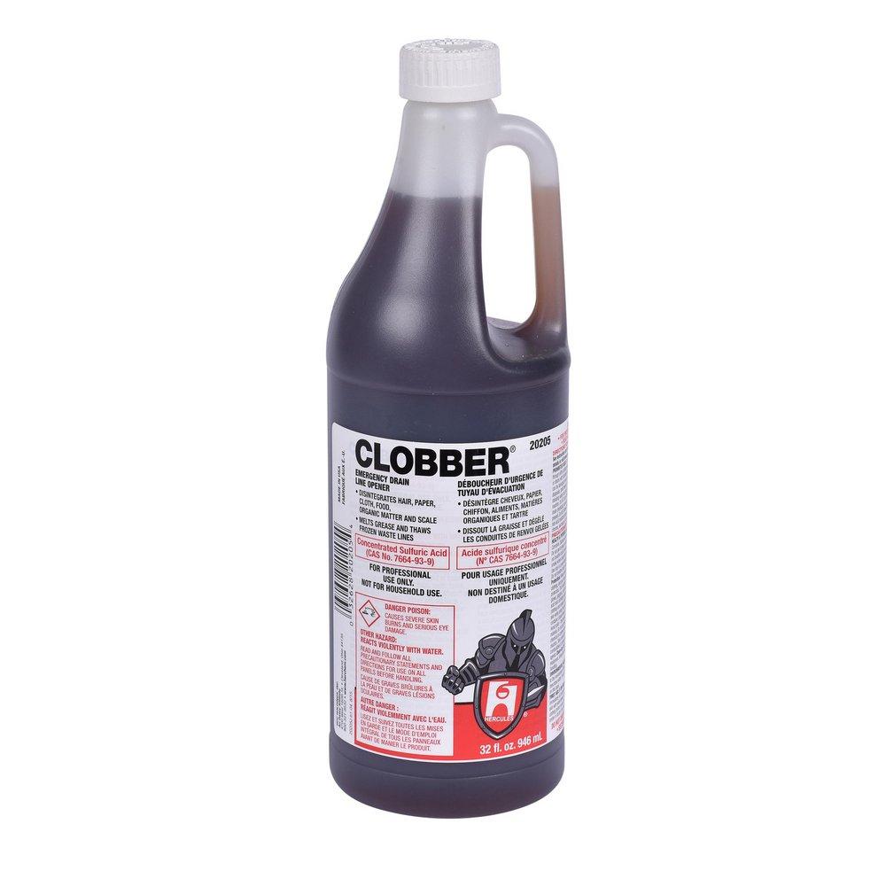 Hercules 20205 Clobber 1 qt Sulfuric Acid Drain and Waste System Cleaner