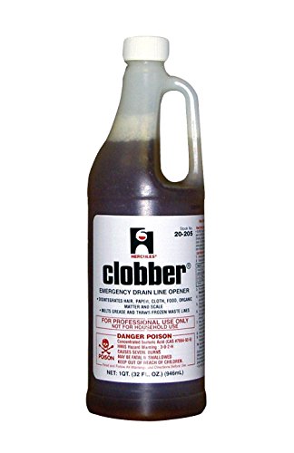 Hercules 20205 Clobber 1 qt Sulfuric Acid Drain and Waste System Cleaner