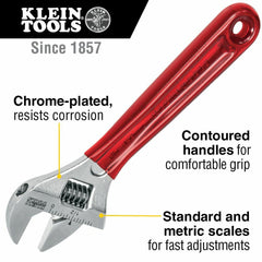 Klein Tools D507-6 Adjustable Wrench Extra Capacity 6-1/2 Inch