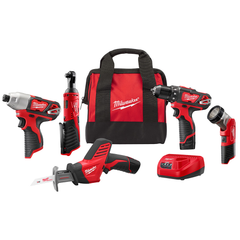 Milwaukee 2498-25 5-Tool Combo Kit 12V Cordless M12