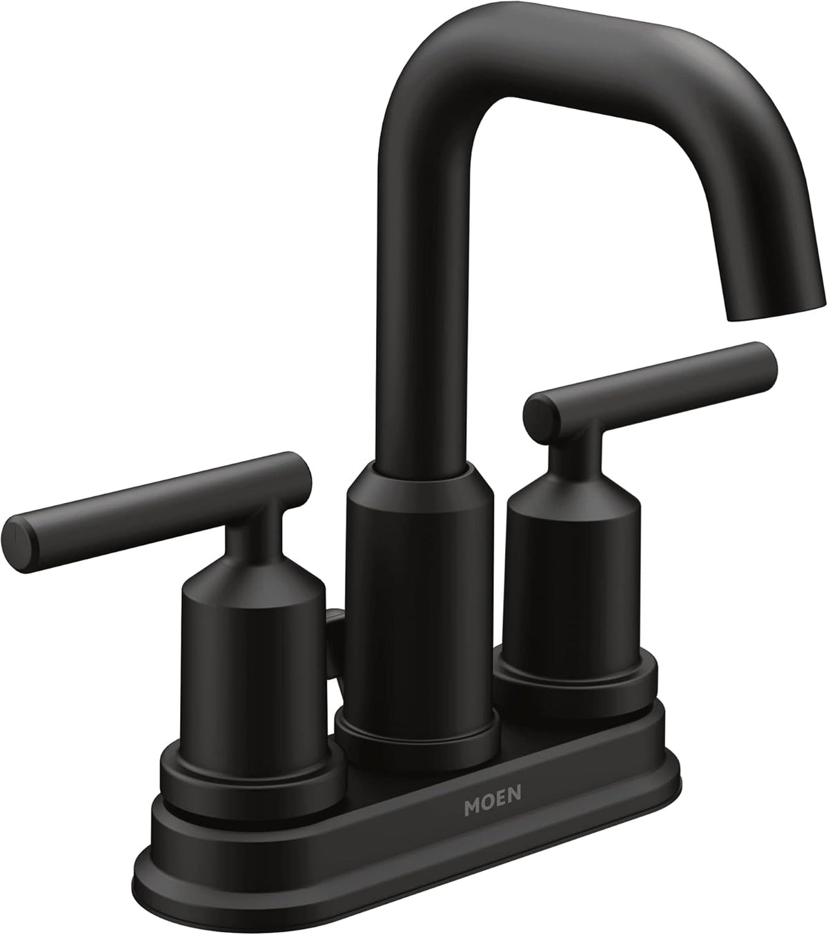 Moen 6150BL Gibson Matte Black Two-Handle Centerset Bathroom Faucet