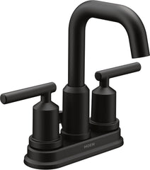 Moen 6150BL Gibson Matte Black Two-Handle Centerset Bathroom Faucet