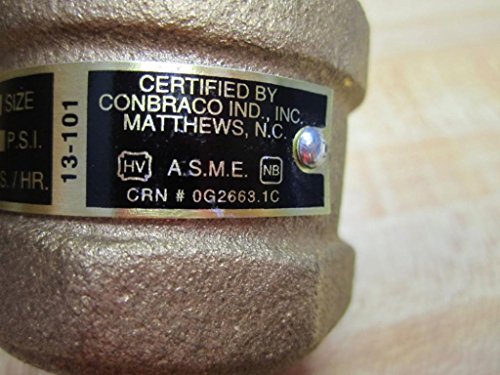 APOLLO VALVES Conbraco 13101B15 Steam Relief Valve 15 psi 3/4 MNPT x Top Outlet