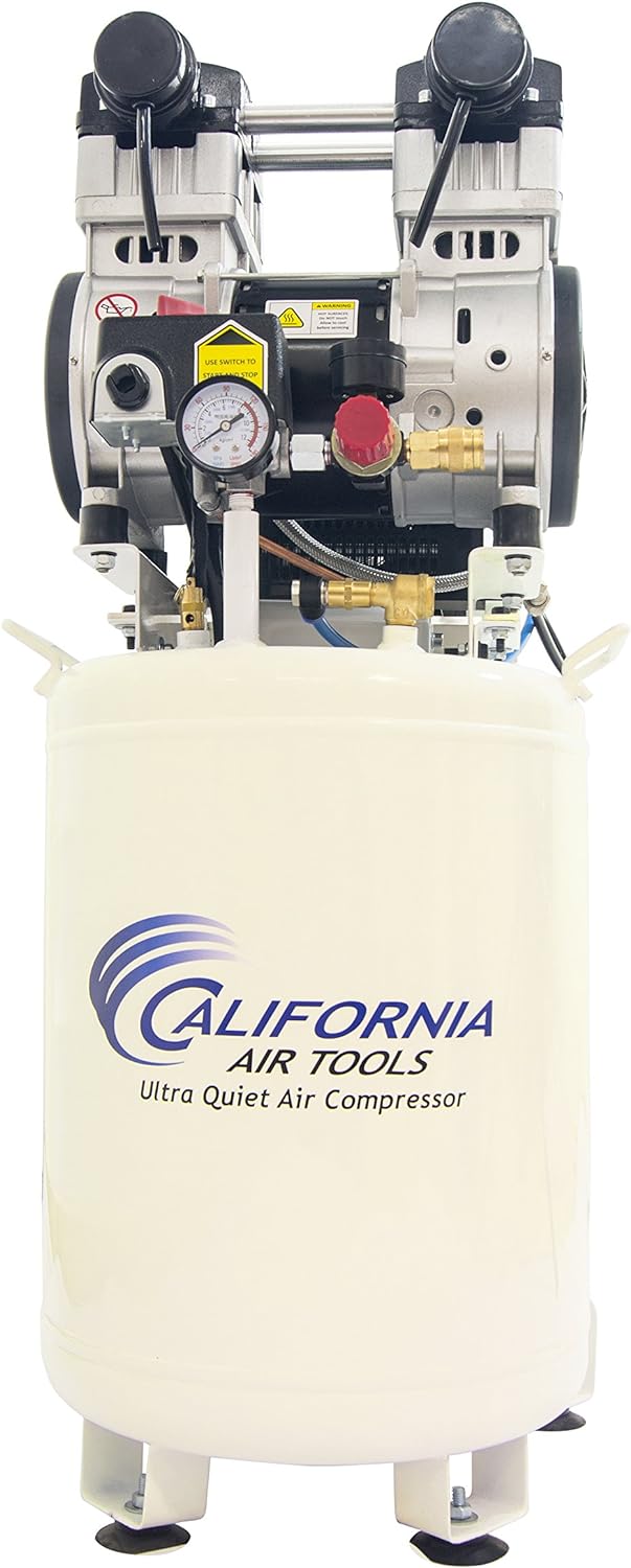 California Air Tools 10020DCAD Ultra Quiet & Oil-Free 2 Hp Steel Tank Air Compressor 10 Gallons