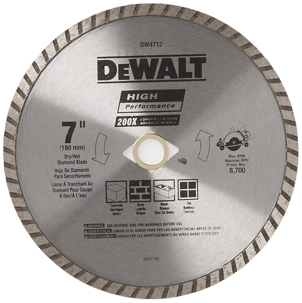 DEWALT DW4712B Diamond Blade for Masonry 7-Inch