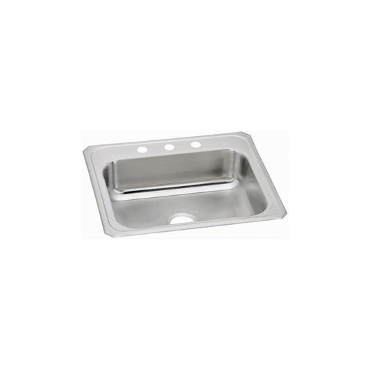 Elkay CR25223 Celebrity 25 x 22 in. 3 Hole Stainless Steel Single Bowl Drop-In Sink