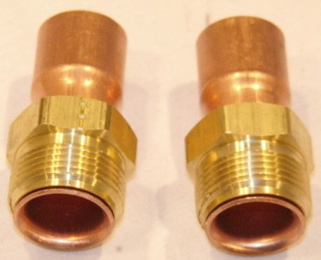 Honeywell 272708B Set Of Two 3/4 Inverted Flare Valve Fittings