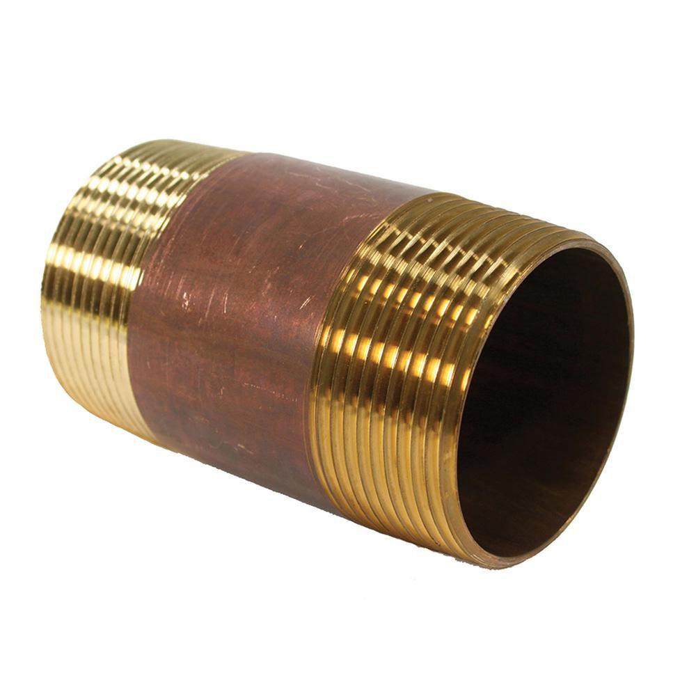 Jones Stephens N31005 3 x 3-1/2 in. IPT Red Brass Pipe Nipple