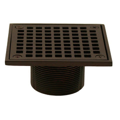 Jones Stephens D6094RB 4 Square Oil Rubbed Bronze Strainer w/ 2 Spud