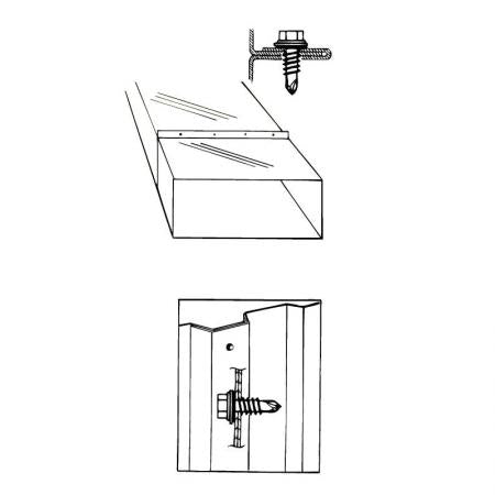 Malco BT153T Self-Drilling Screw, #10-24 x 3/4 in, Hex Washer Head