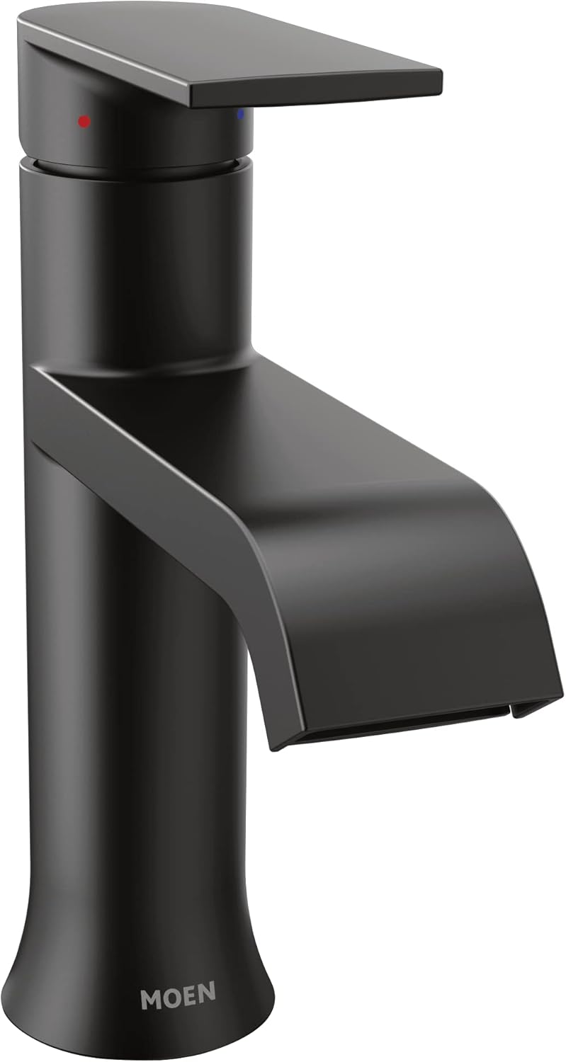 Moen 6702BL Genta LX Matte Black One-Handle Bathroom Faucet