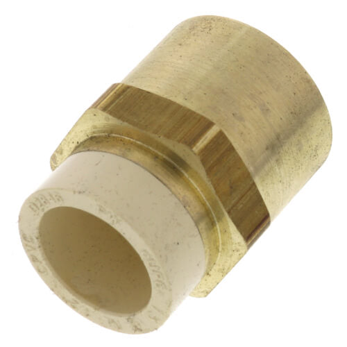 Sioux Chief 647-CG2 1/2 CPVC x FIP Brass Straight Adapter Lead Free