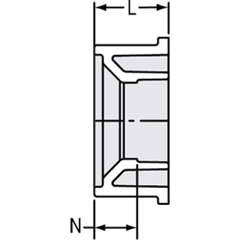 Spears P107-582 8X4 PVC DWV Flush Bushing Spigot x Hub