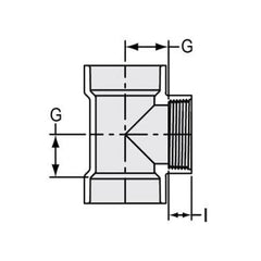 Spears P445-040 Flush Tee 4 Hub x 4 Hub x 4 NPT Female