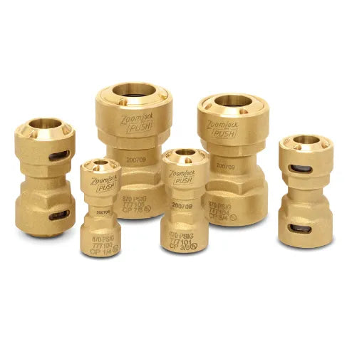 Sporlan PZKP-C4-HNBR ZoomLock Push To Connect Refrigerant Fitting 1/4 Coupling