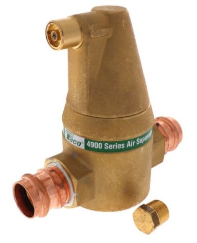 Taco 49-100P-1 Vortech 1/2 in. Brass Press In-Line Air Separator