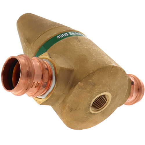 Taco 49-100P-1 Vortech 1/2 in. Brass Press In-Line Air Separator