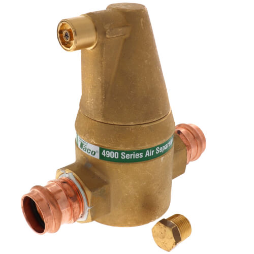 Taco 49-100P-1 Vortech 1/2 in. Brass Press In-Line Air Separator