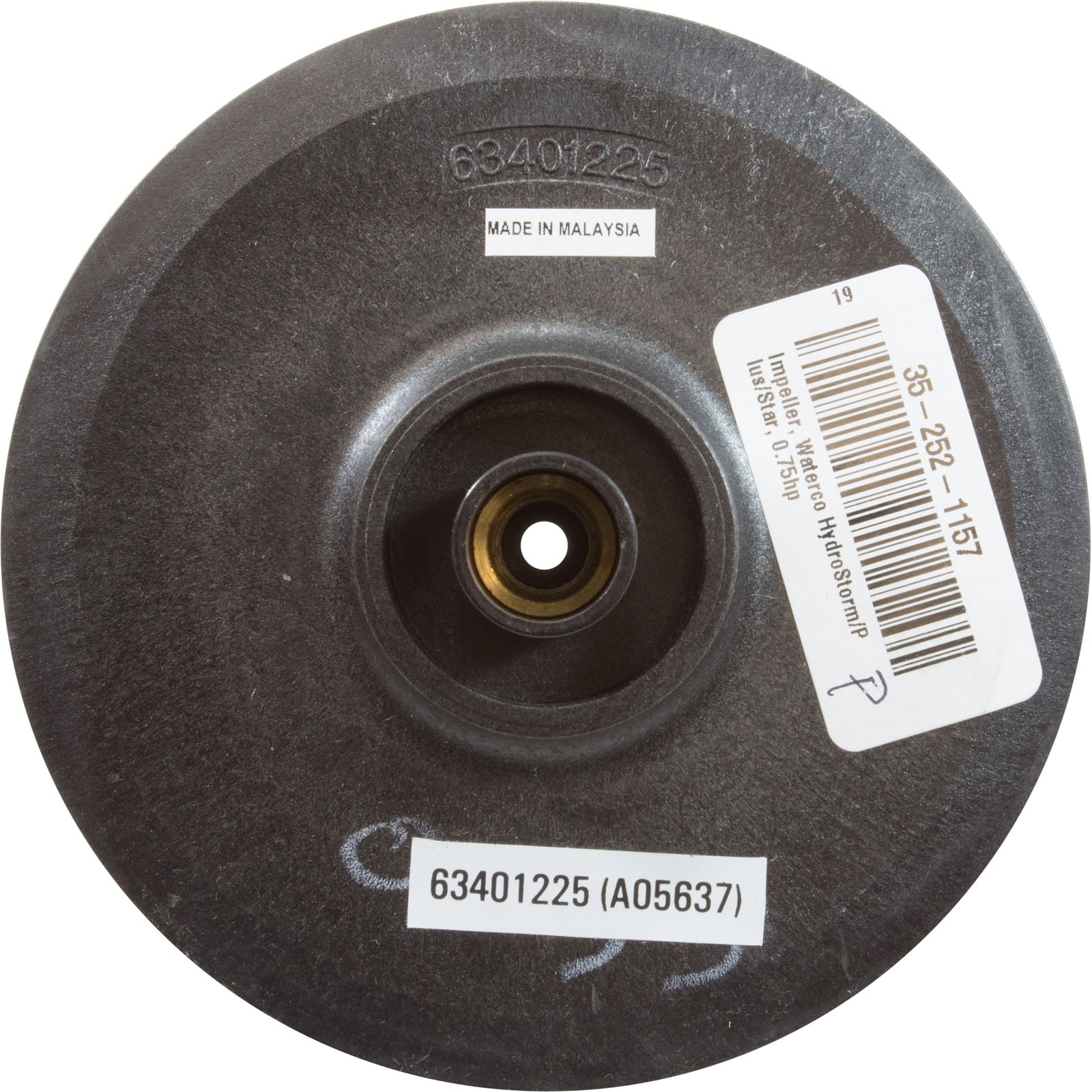 Waterco 63401225 Impeller 0.75 HP Replacement Part