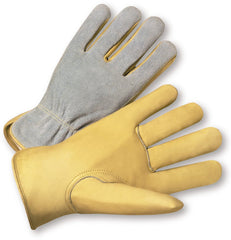 West Chester 993K/XL Grain Cowhide Leather Driver Gloves – X-Large, Work Gloves with Split Leather Back, Keystone Thumb, Kevlar Thread