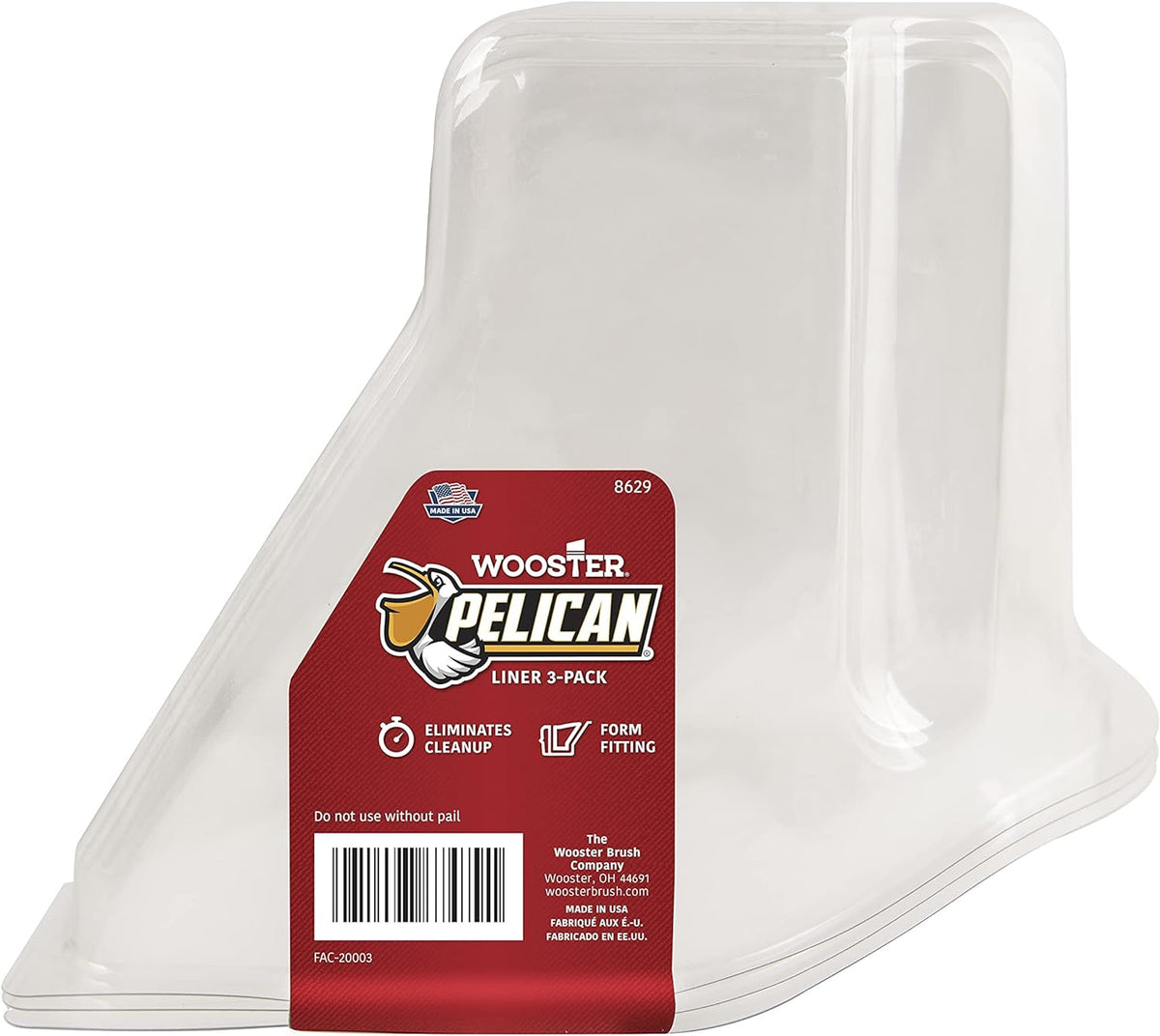 Wooster 8629 PELICAN PAIL LINER 3PK