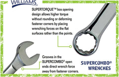 Williams 1218SC Super Combo Combination Wrench, 9/16-Inch