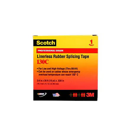 3M 80610833768 Scotch Linerless Rubber Splicing Tape 130C 2 in x 30 ft