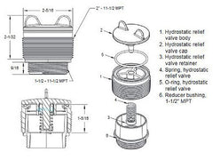 AquaStar Pool Products HV105 Hydrostatic Relief Valve 2 Dark Gray