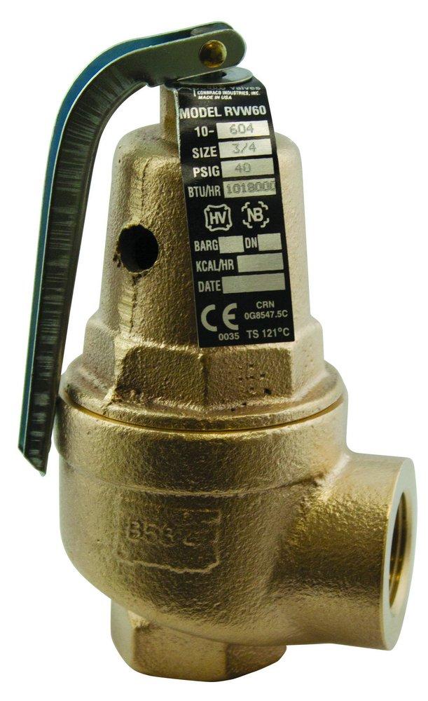 Apollo Valves 10-604-15 10-600 Series 3/4 In. Bronze FNPT 60# 250 Relief Valve