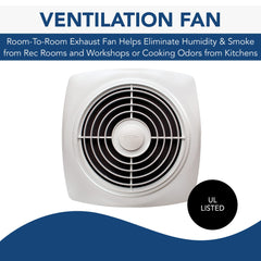 Broan-NuTone 511 Room-to-Room Ventilation Fan, 180 CFM, 8 Inch