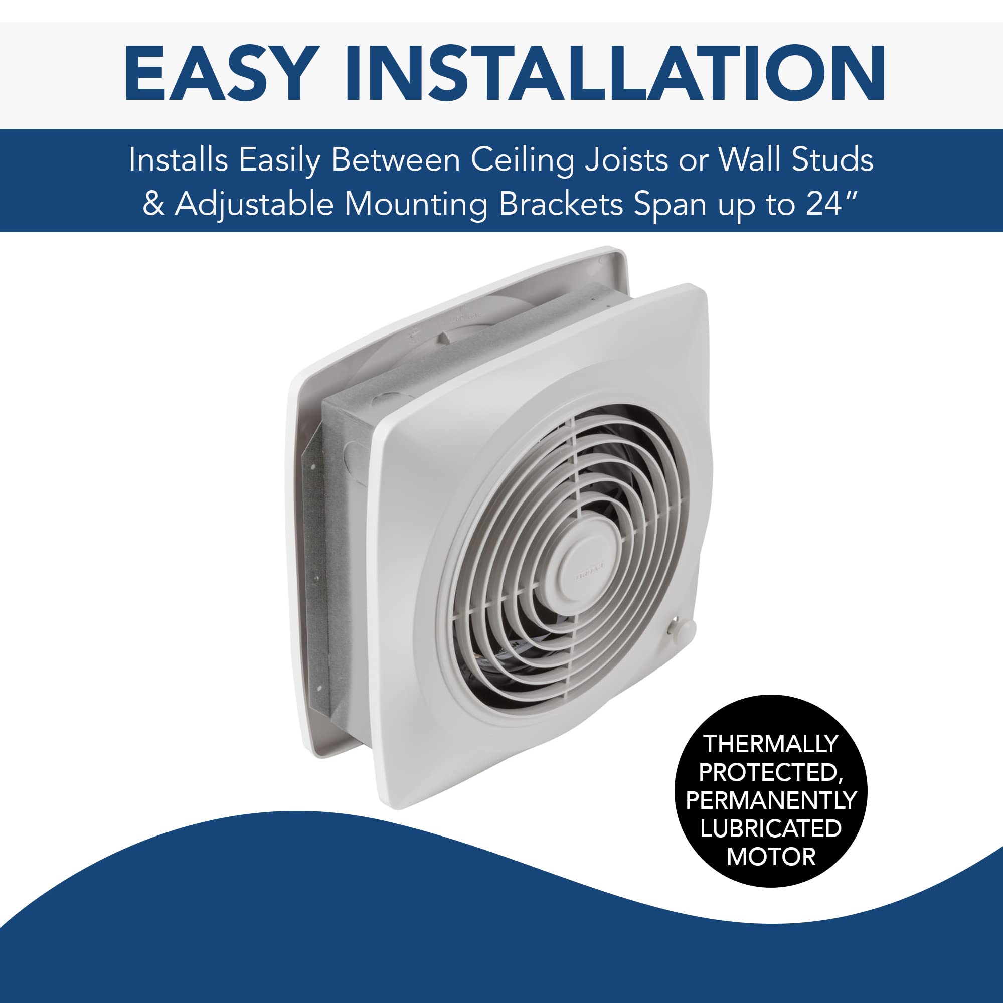 Broan-NuTone 511 Room-to-Room Ventilation Fan, 180 CFM, 8 Inch