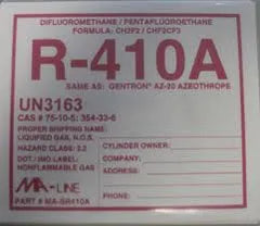 C & R Products 4410 R410A Labels Package of 10 Replacement MPN