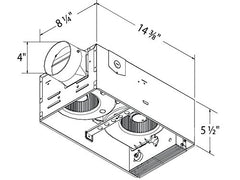 Delta Breez RAD80L Radiance 80 CFM Exhaust Bath Fan with Light and Heater