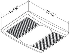 Delta Breez RAD80L Radiance 80 CFM Exhaust Bath Fan with Light and Heater