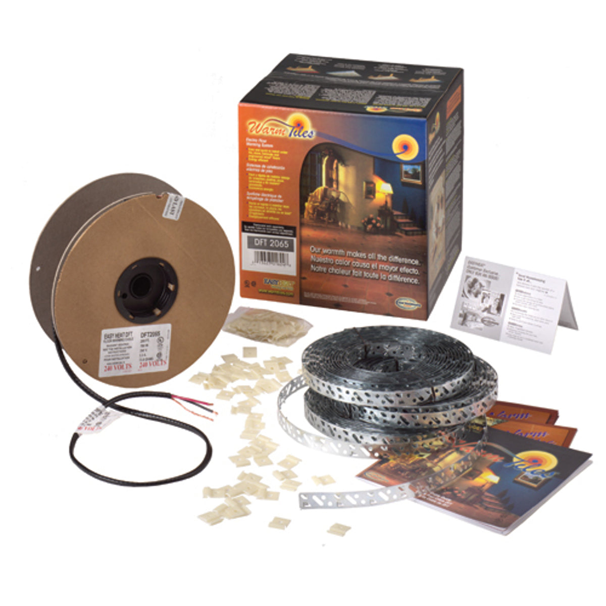 EasyHeat DFT2195 K Cable Kit 240 Vac Plywood Subfloor 185-204 SQ-FT Concrete Subfloor 139-153 SQ-FT