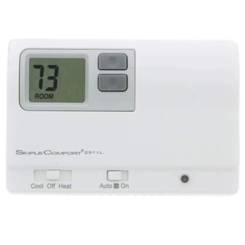 ICM Controls SC2311L Non-Programmable Two-Stage Heat, One-Stage Cool Hardwired Thermostat