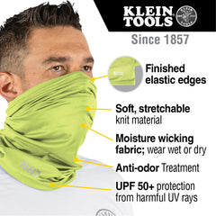 Klein Tools 60465 Neck and Face Cooling Band High-Visibility Yellow