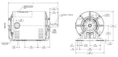 Marathon MG142 Fan and Blower Motor 1 HP 208-230/460 VAC