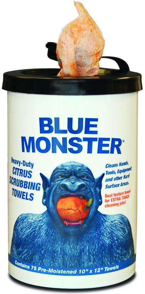 Mill-Rose 77095 Blue Monster Heavy-Duty 10 x 12 in Scrubbing Towel Canister of 75