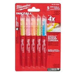 Milwaukee 48-22-3206 5 pk INKZALL Color Jobsite Highlighter Replacement MPN