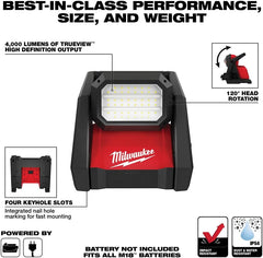 Milwaukee 2366-20 M18 ROVER Compact Lithium-Ion Dual Power 4000 Lumens Corded/ Cordless LED Flood Light (Tool Only)