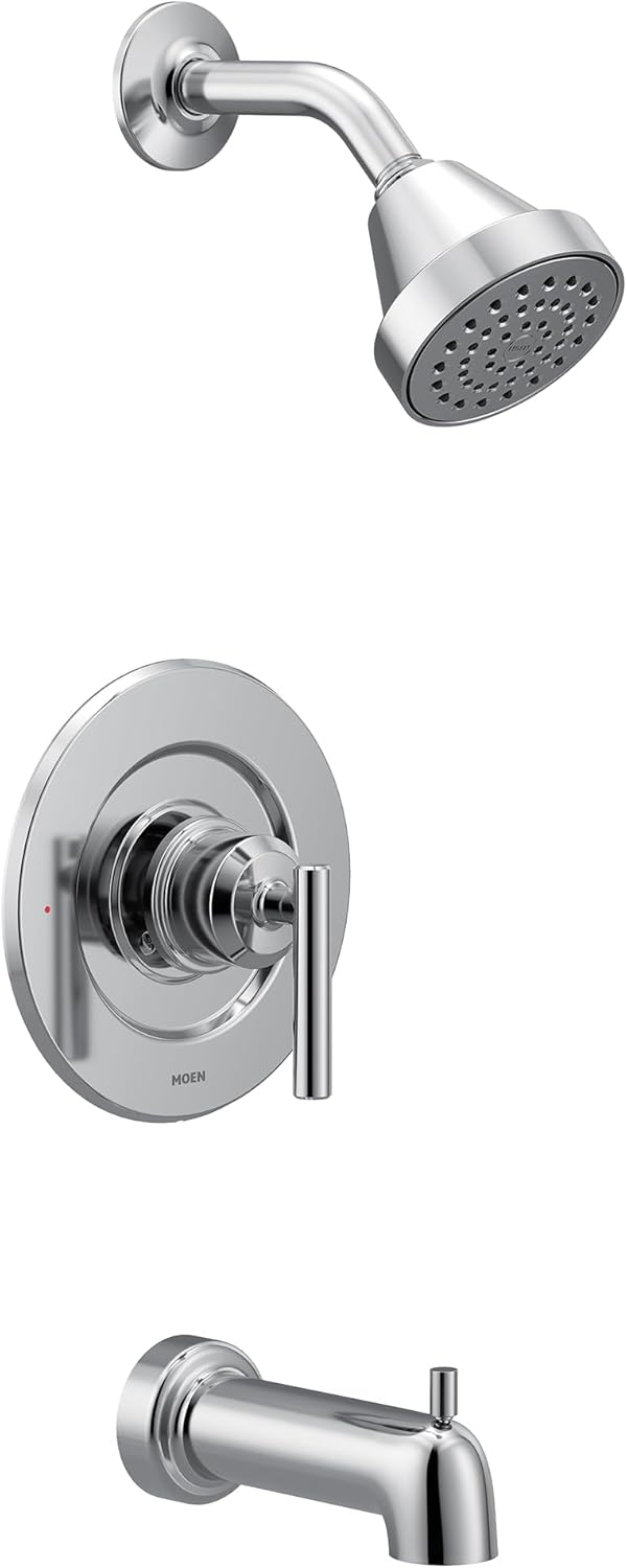 Moen T2903EP Gibson Chrome Pressure Balancing Eco-Performance Modern Bathroom Tub and Shower Trim