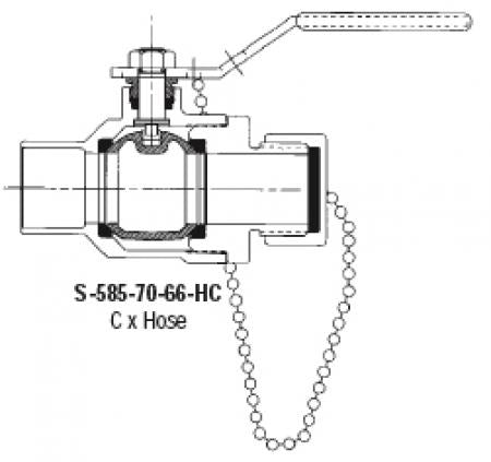 NIBC NJ838H8 S-585-70-66-HC 3/4 in. DZR Bronze Full Port Solder x Hose 600# Ball Valve