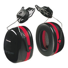 PELTOR H10P3E Optime 105 Earmuffs 27 dB NRR Black/Red Cap Attached