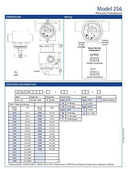 Setra Systems 2561500PG2M11 Model 256 Industrial Pressure Transducer - Rugged - 0-500 psig