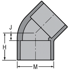 Spears 817-025C 2-1/2 CPVC 45 ELL SOC SCH80