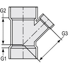Spears P601-337 3X3X1-1/2 PVC DWV Reducing Wye HubXHubXHub