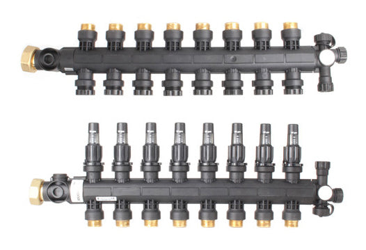 Uponor A2670801 EP Heating Manifold Assembly with Flow Meter 8-Loop