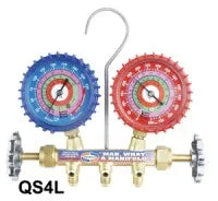 Uniweld QAL5SM 2-Valve Brass Manifold with 5' Hoses for R-22/R-404A/R-134A