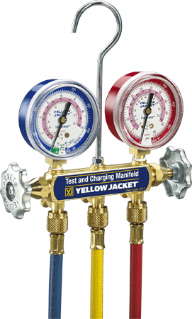 Yellow Jacket 41710 Series 41 Manifolds with 2-1/2 Gauges